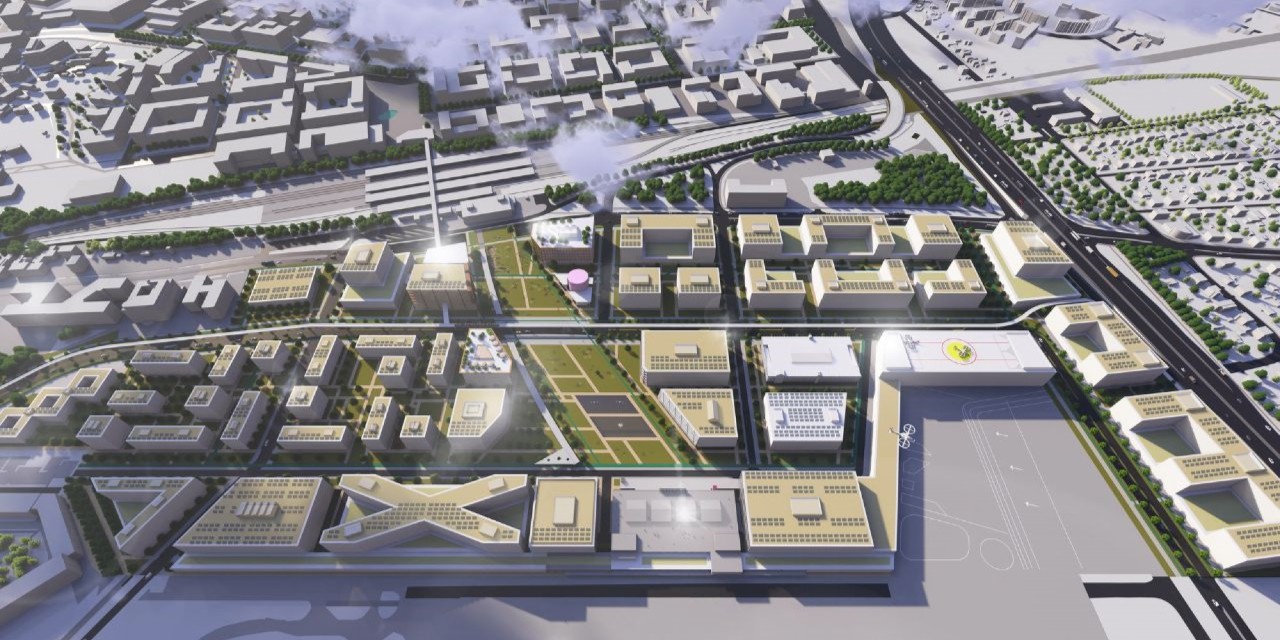 Visualization of an modern city