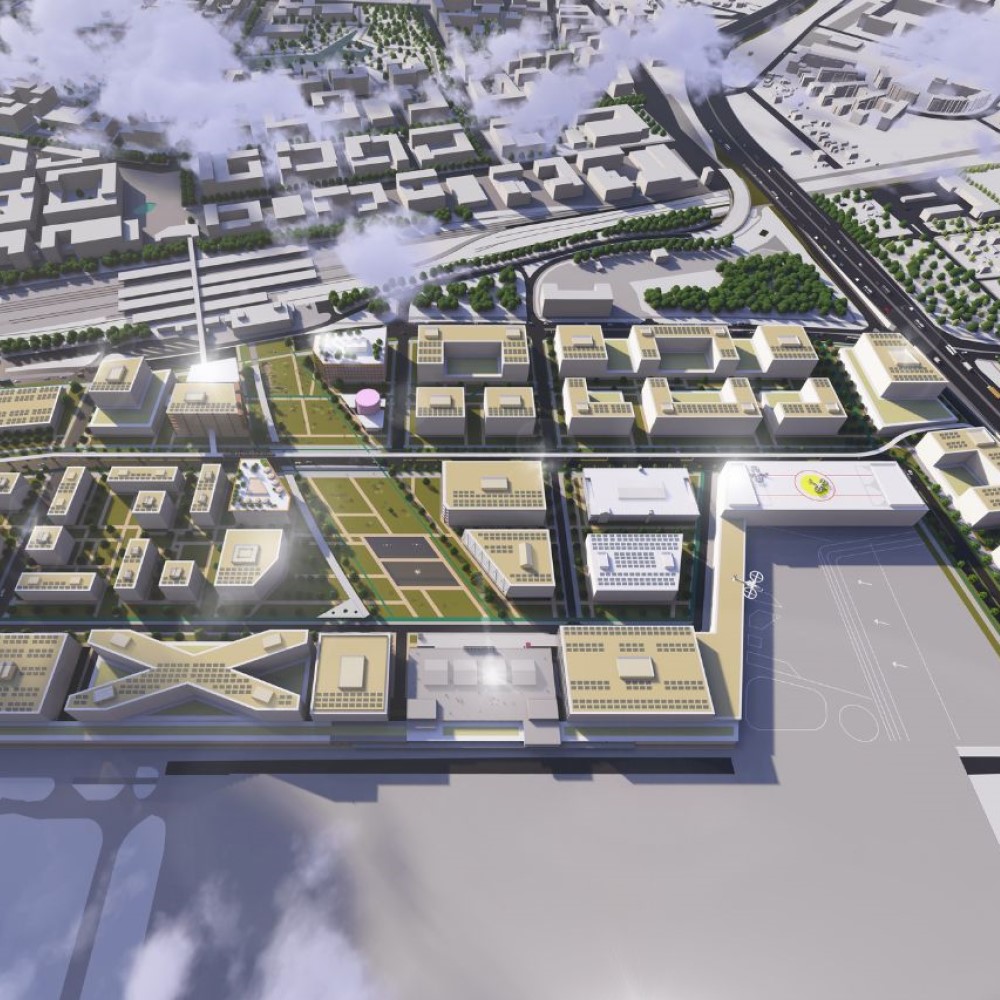 Visualization of an modern city